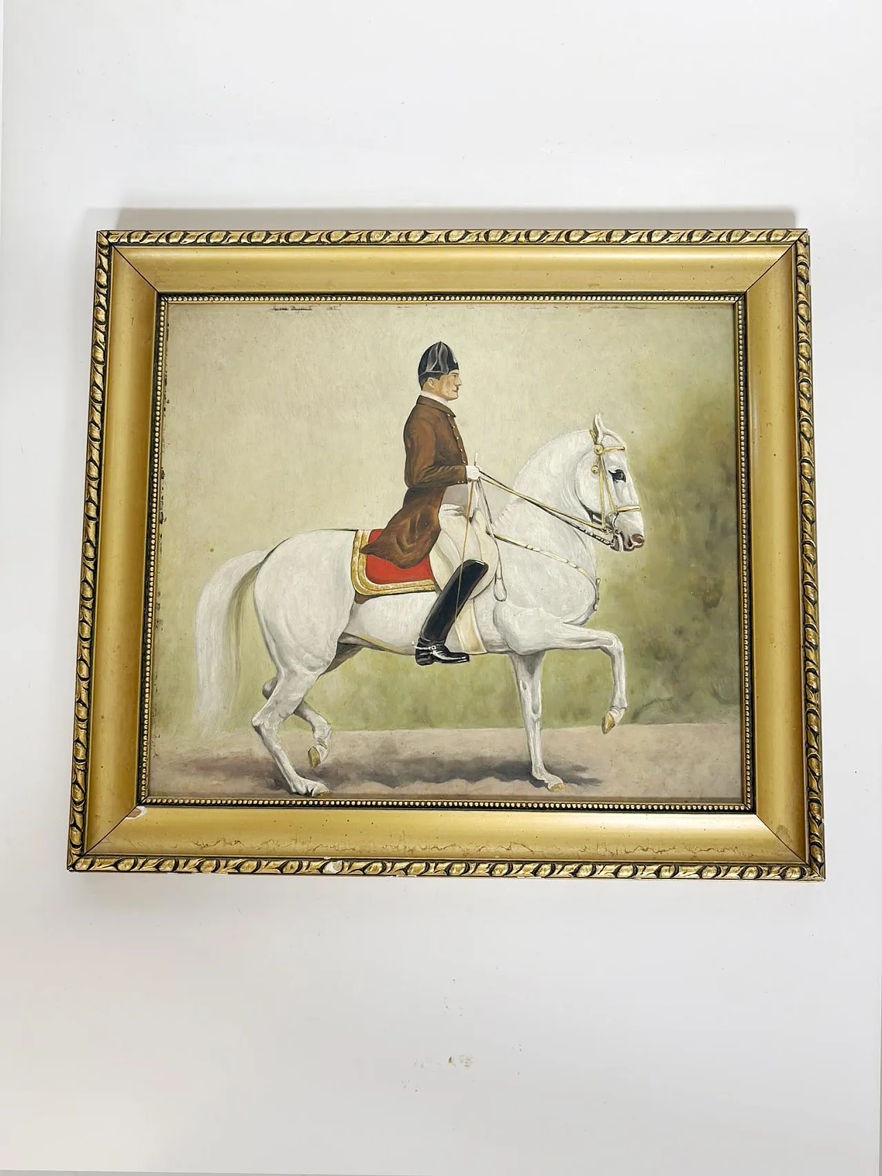 Painting of a Horseman, oil on canvas, early 20th century 2