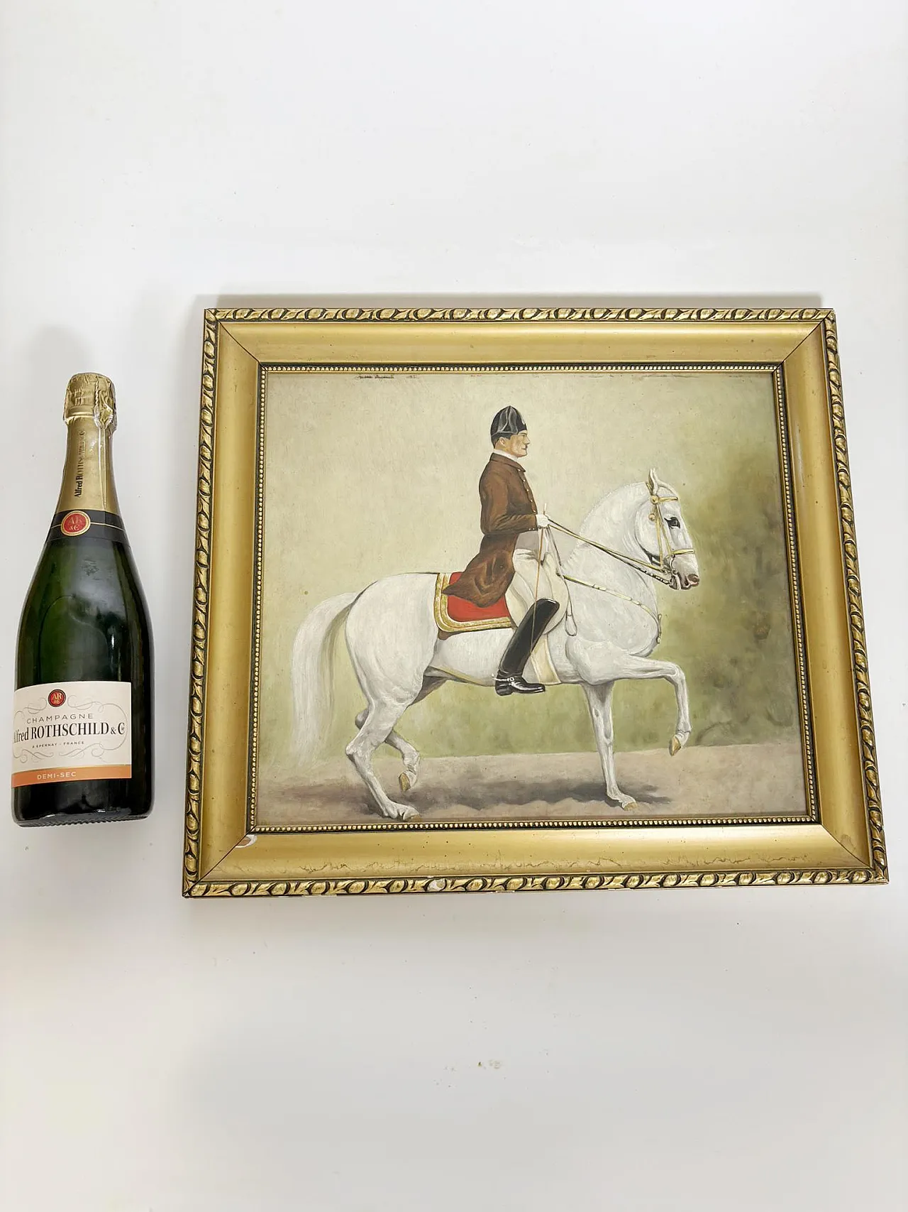 Painting of a Horseman, oil on canvas, early 20th century 3
