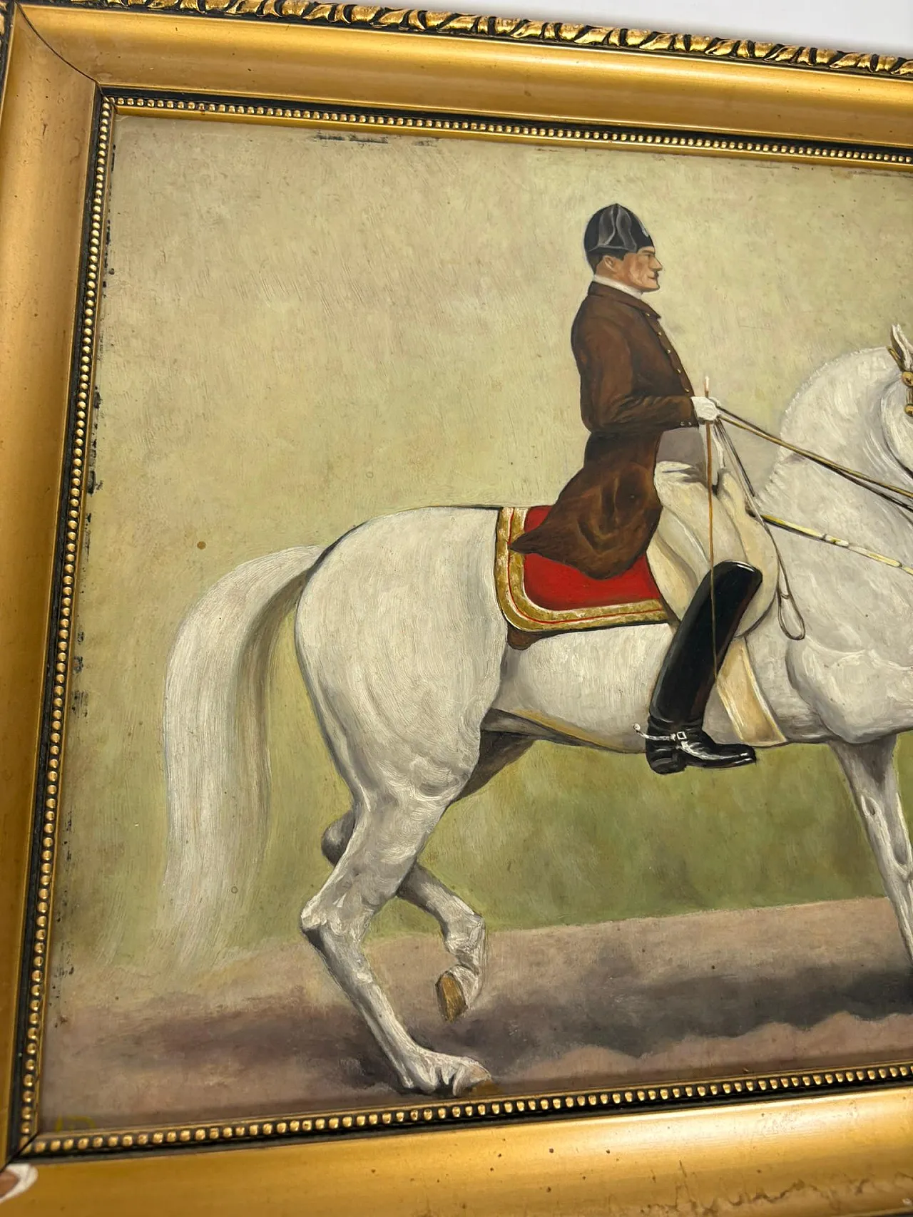 Painting of a Horseman, oil on canvas, early 20th century 4