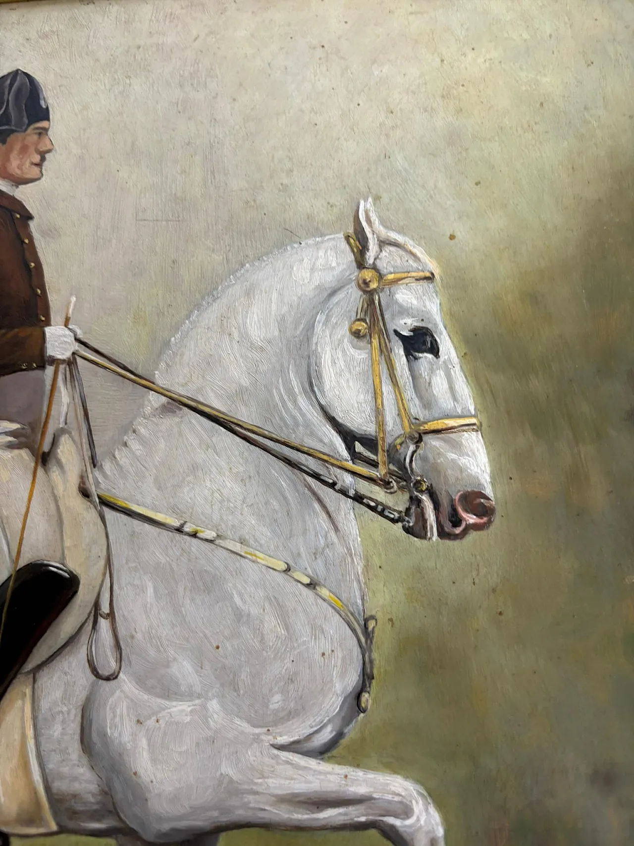 Painting of a Horseman, oil on canvas, early 20th century 5