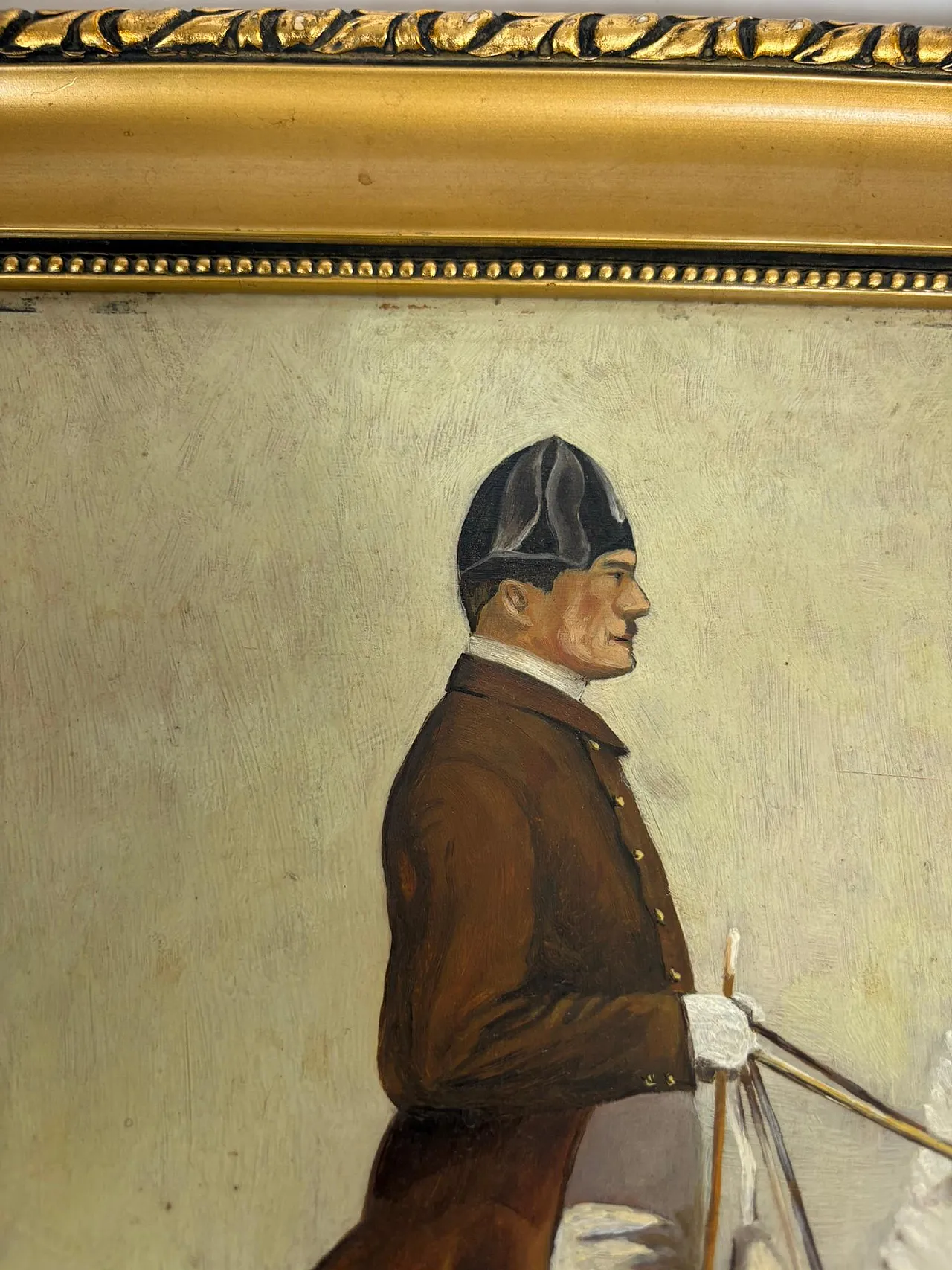 Painting of a Horseman, oil on canvas, early 20th century 6