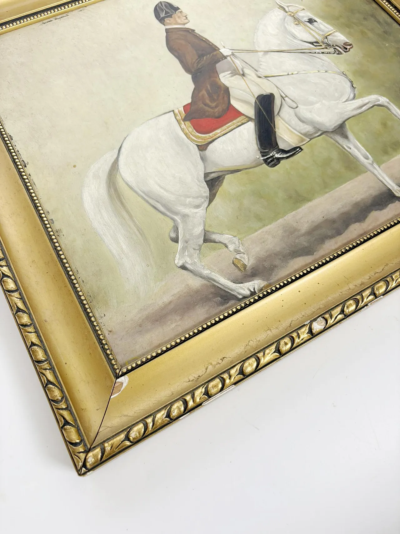 Painting of a Horseman, oil on canvas, early 20th century 9