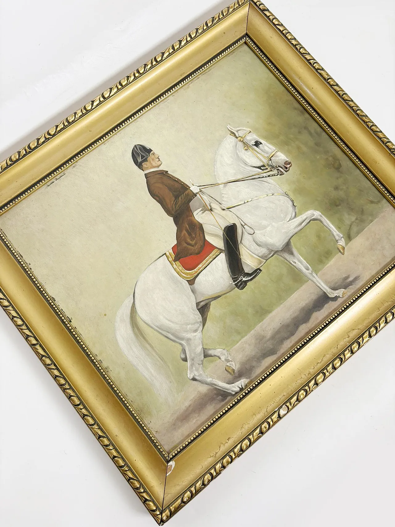 Painting of a Horseman, oil on canvas, early 20th century 10