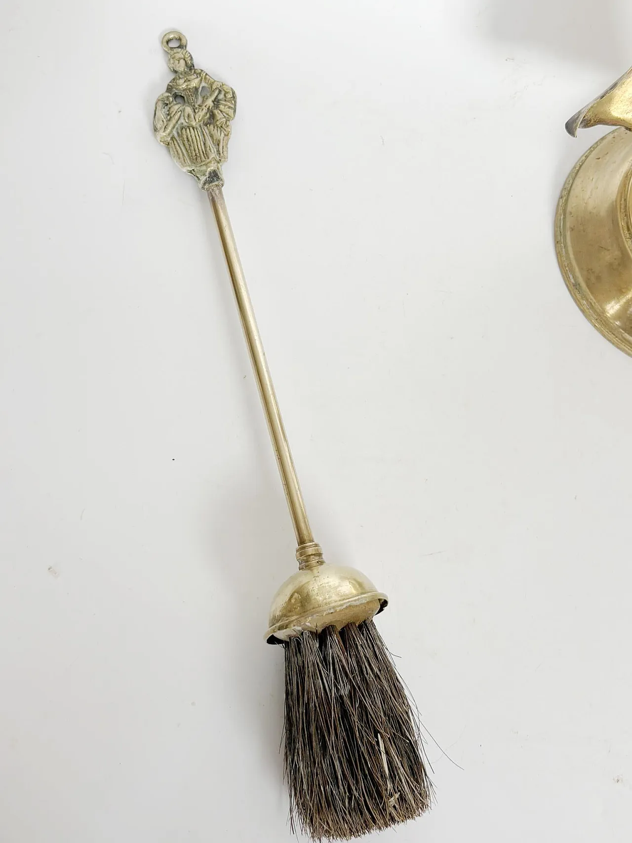 Brass fireplace tool set, 1960s 7