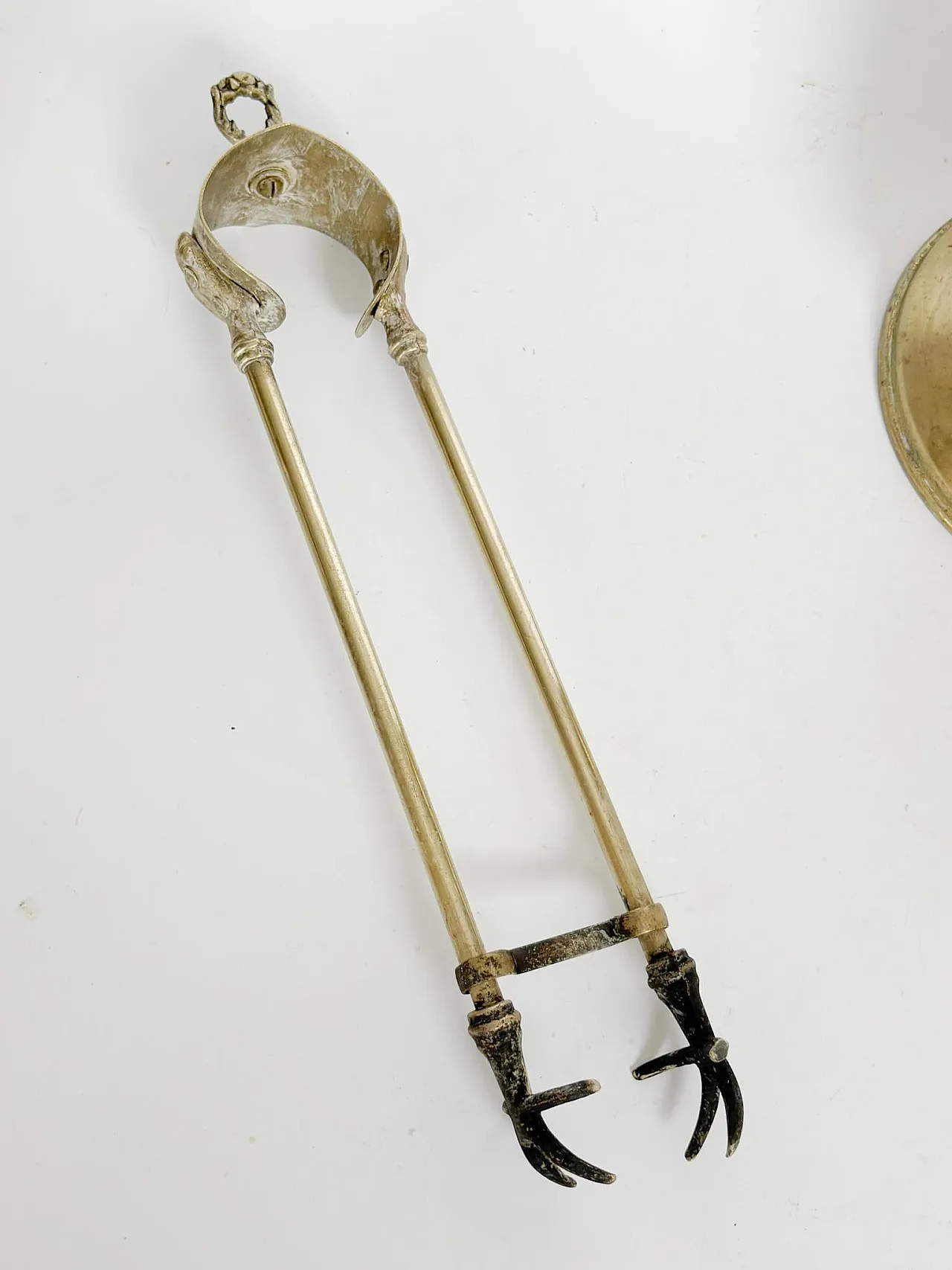 Brass fireplace tool set, 1960s 8