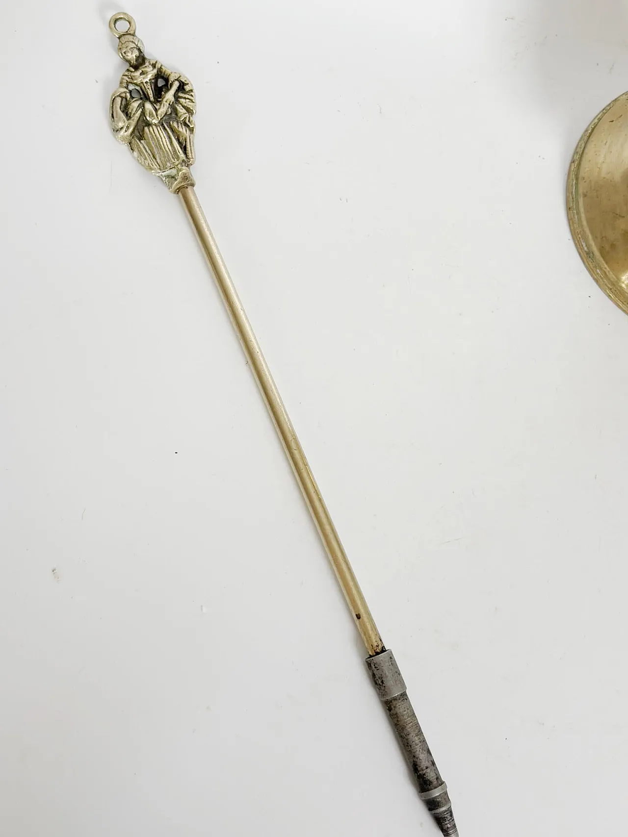 Brass fireplace tool set, 1960s 9
