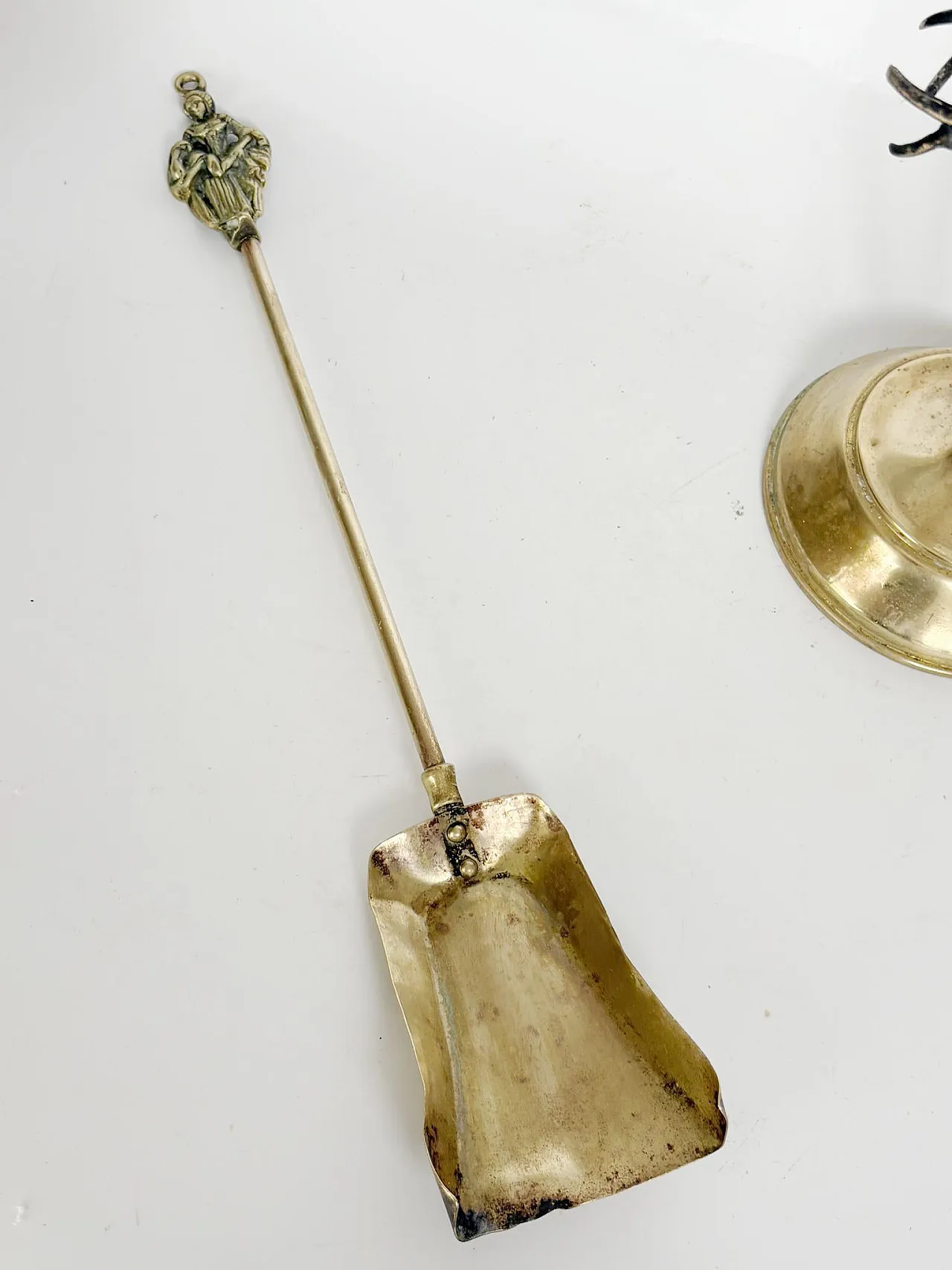 Brass fireplace tool set, 1960s 10