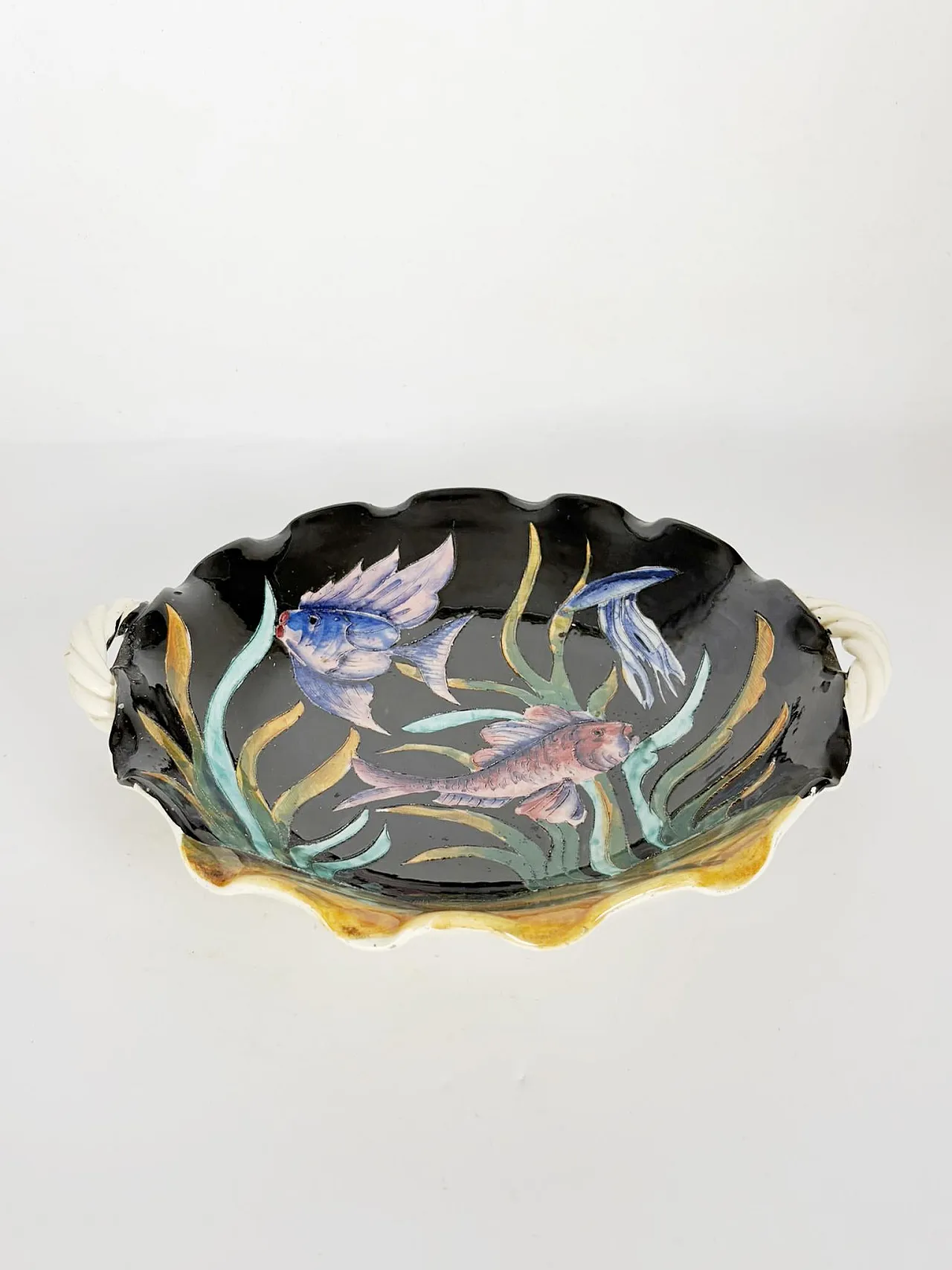Piatto in ceramica o vassoio multiuso, anni ’60 2