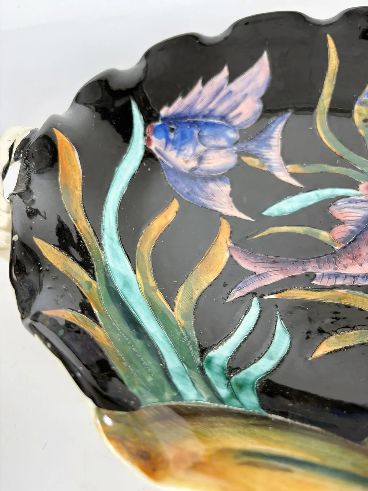Piatto in ceramica o vassoio multiuso, anni ’60 7