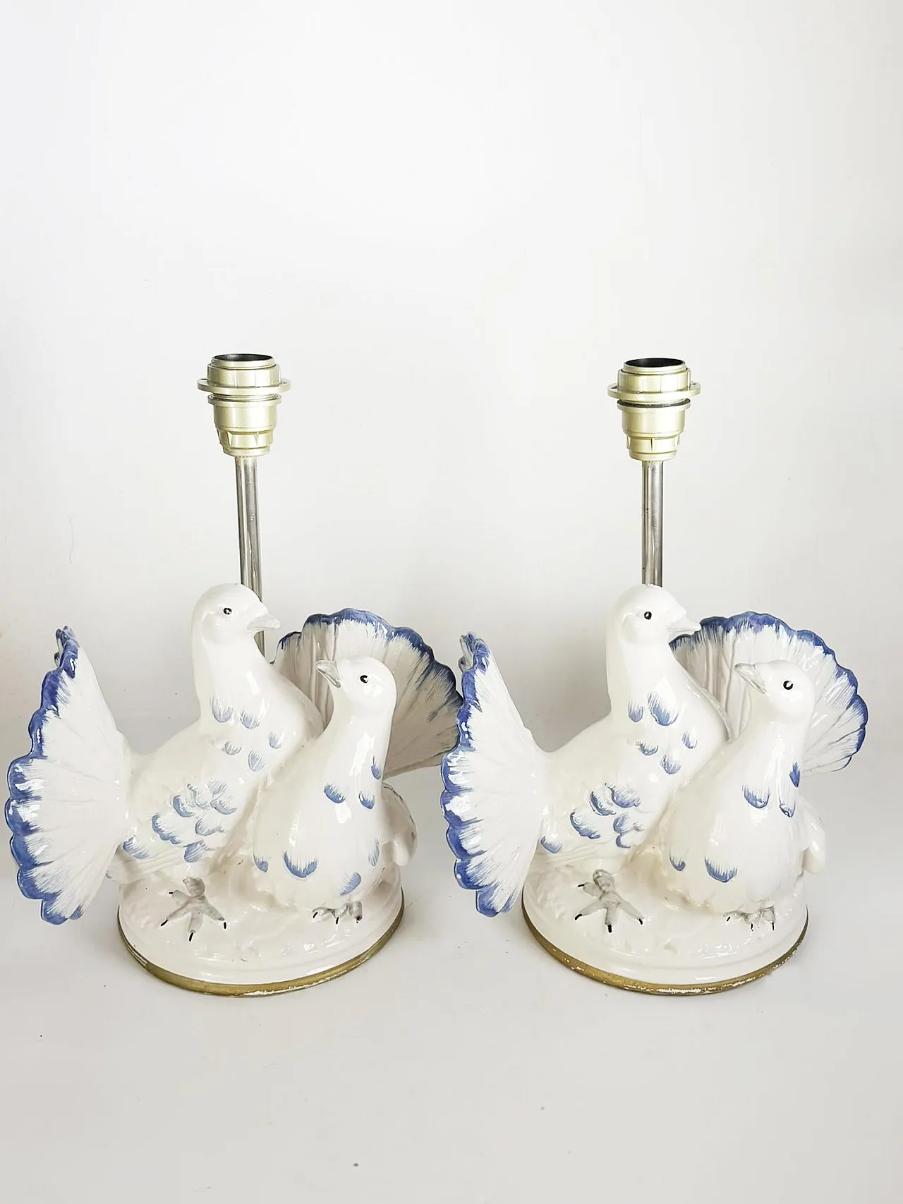 Pair of ceramic table lamps, 1970s 2