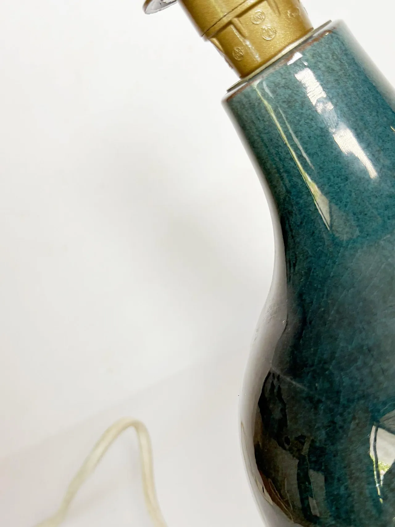 Blue ceramic table lamp, 1970s 5