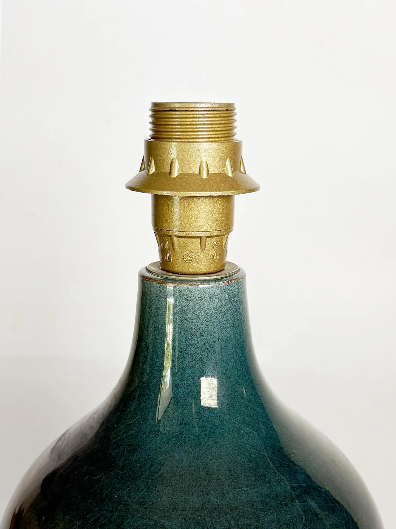 Blue ceramic table lamp, 1970s 8