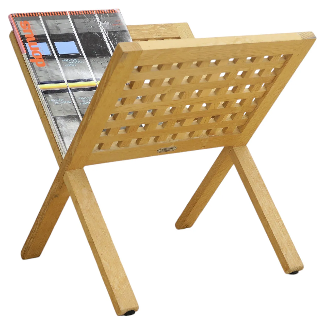 Folding wooden magazine rack, 1960s 1