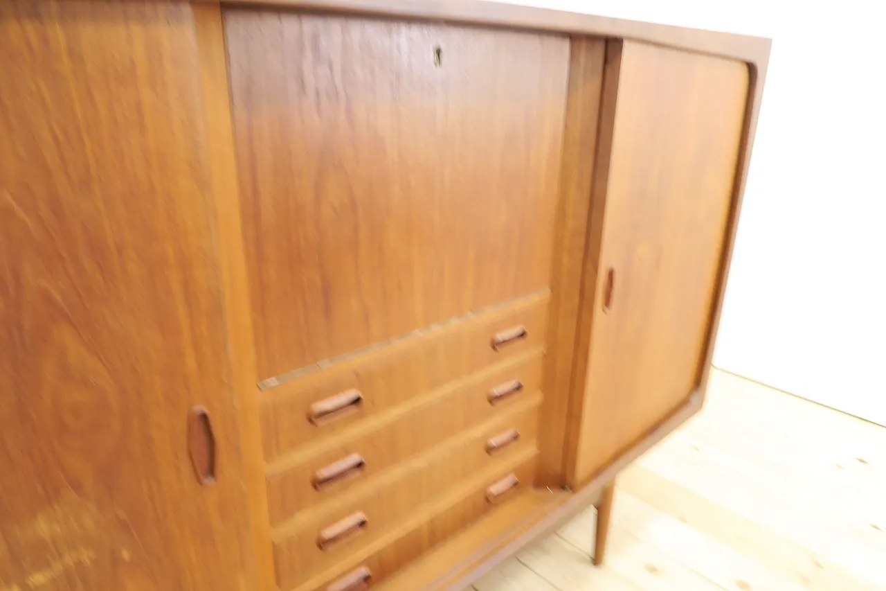 Teak highboard with doors and drawers, 1960s 5