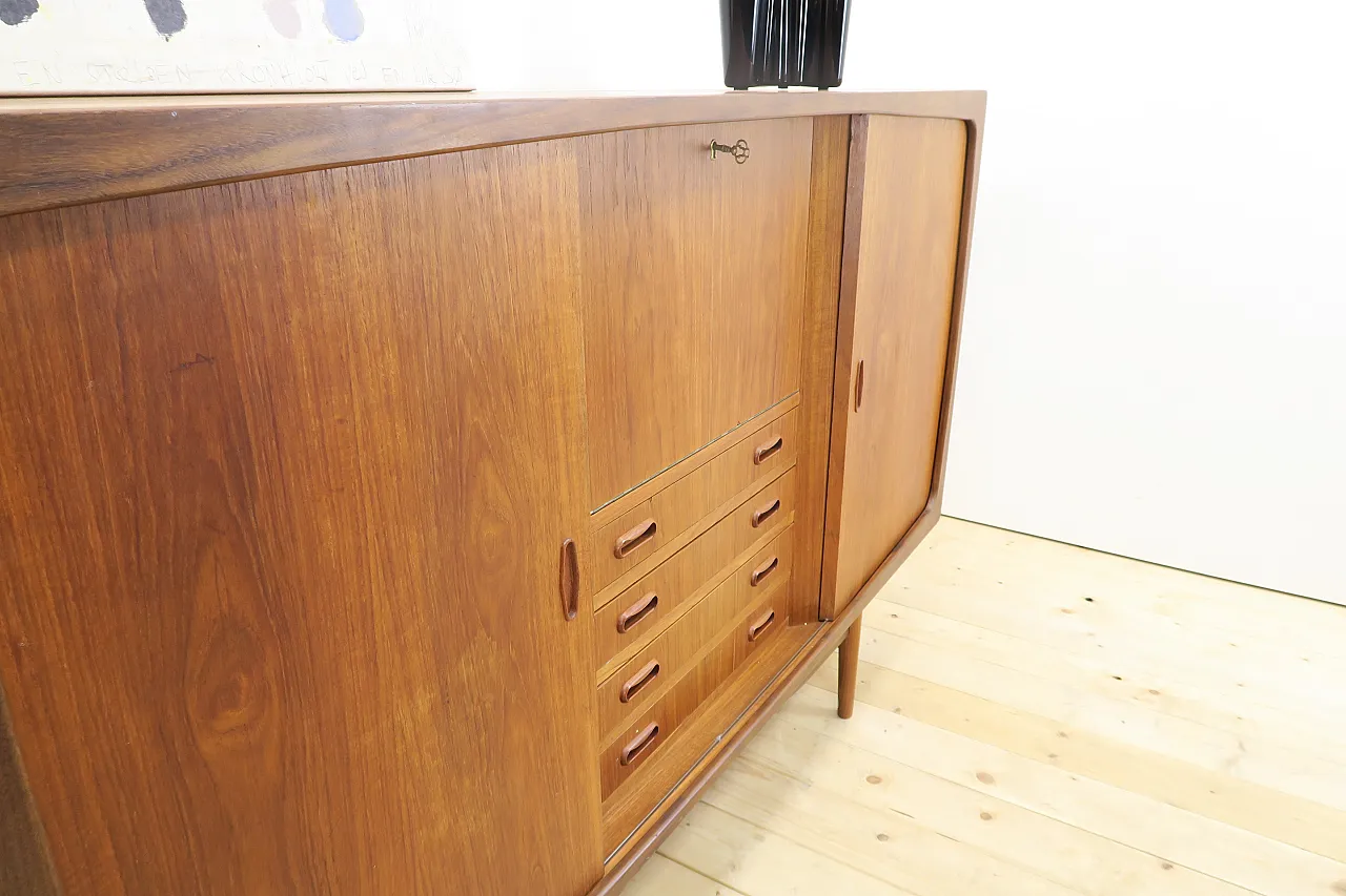 Teak highboard with doors and drawers, 1960s 6