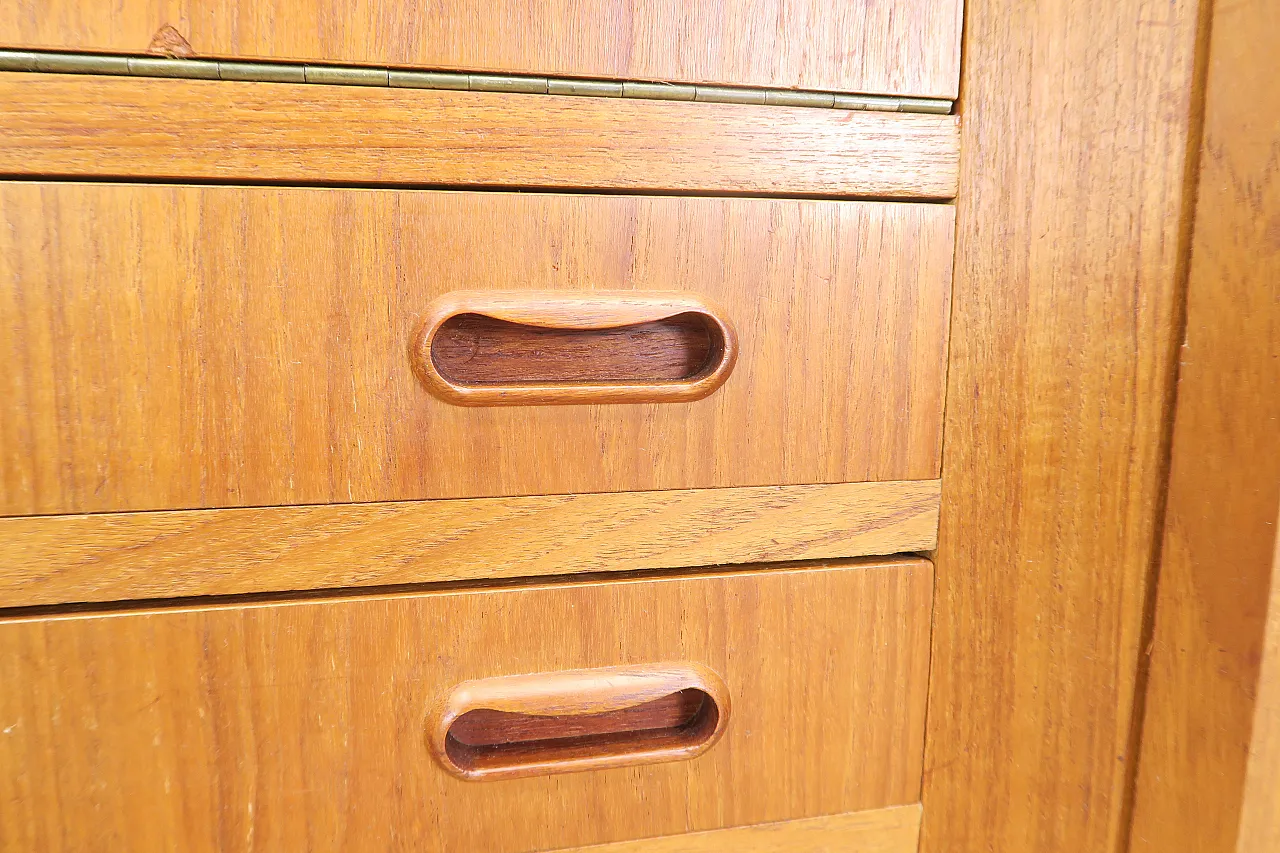 Teak highboard with doors and drawers, 1960s 9