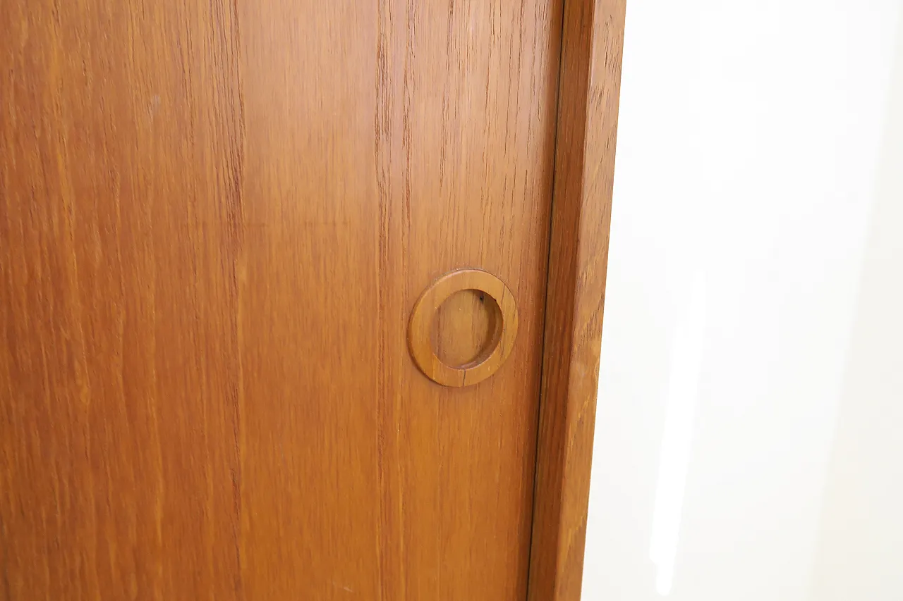 Teak highboard with sliding doors, 1960s 8