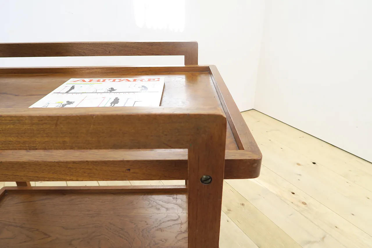 Compact rosewood bar cart, 1960s 7