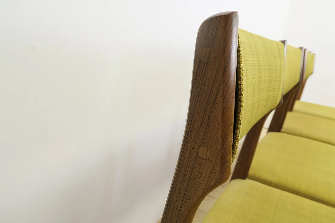 8 Rosewood chairs, including reupholstery, 1960s 6