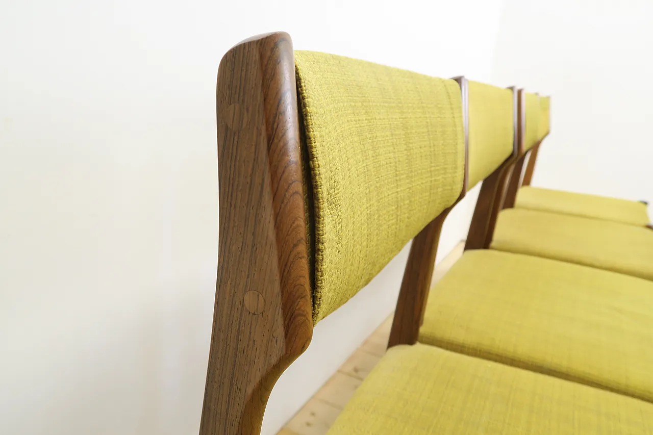 8 Rosewood chairs, including reupholstery, 1960s 7