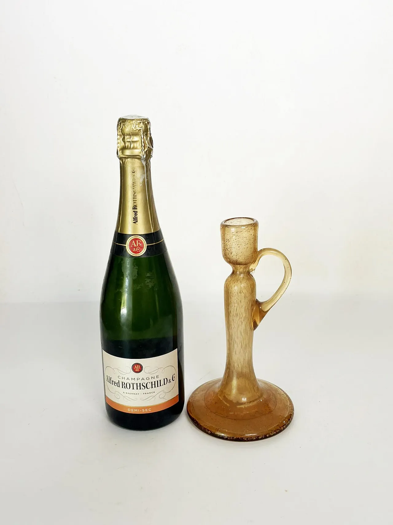Portacandele in vetro a bolle, '900 4