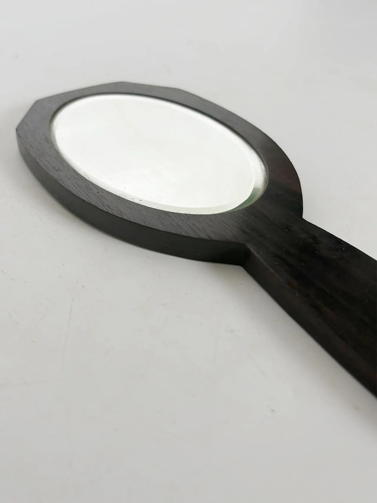 Specchio da mano in stile Art Déco con intarsi in bachelite, anni ’30 3