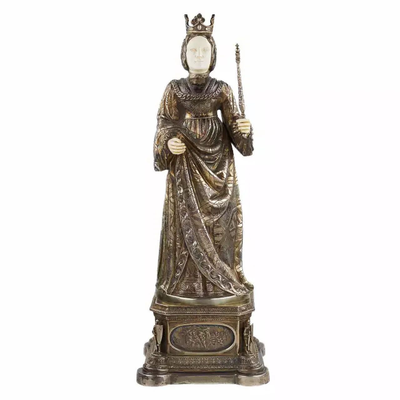 Elisabeth of Burgundy by Kurz J. & Co, cabinet figure, 19th century 1