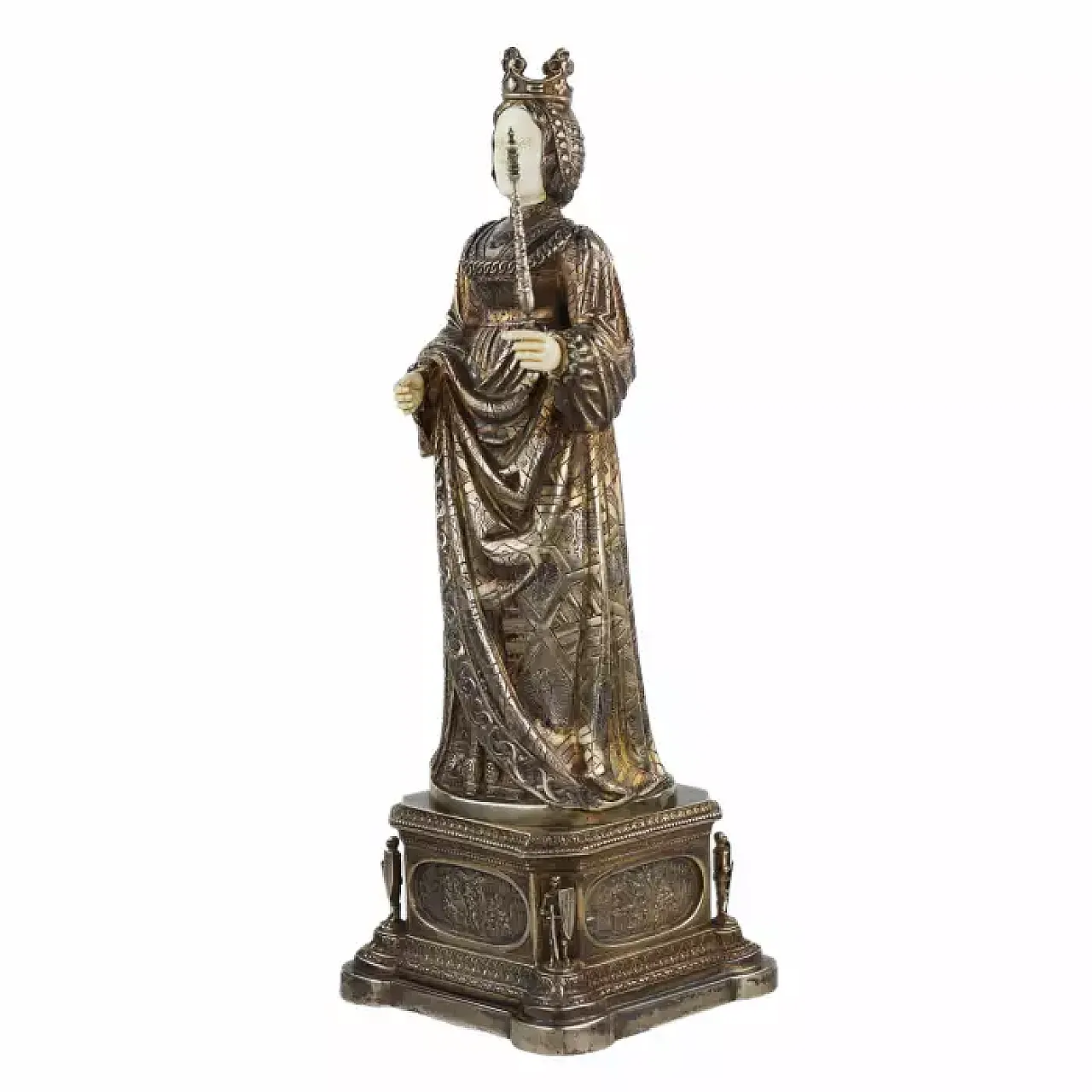 Elisabeth of Burgundy by Kurz J. & Co, cabinet figure, 19th century 6