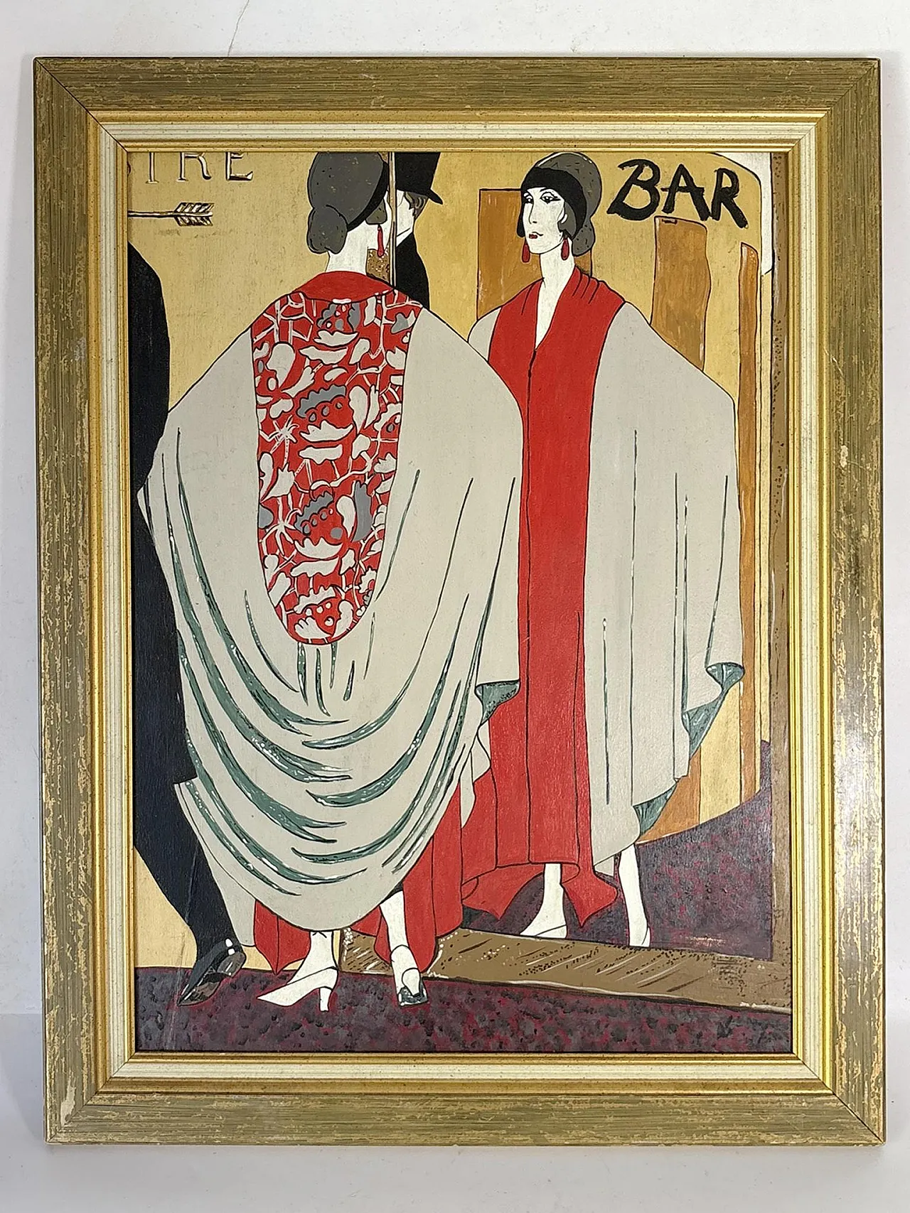 Dipinto di donna davanti allo specchio, olio su tela, '900 2