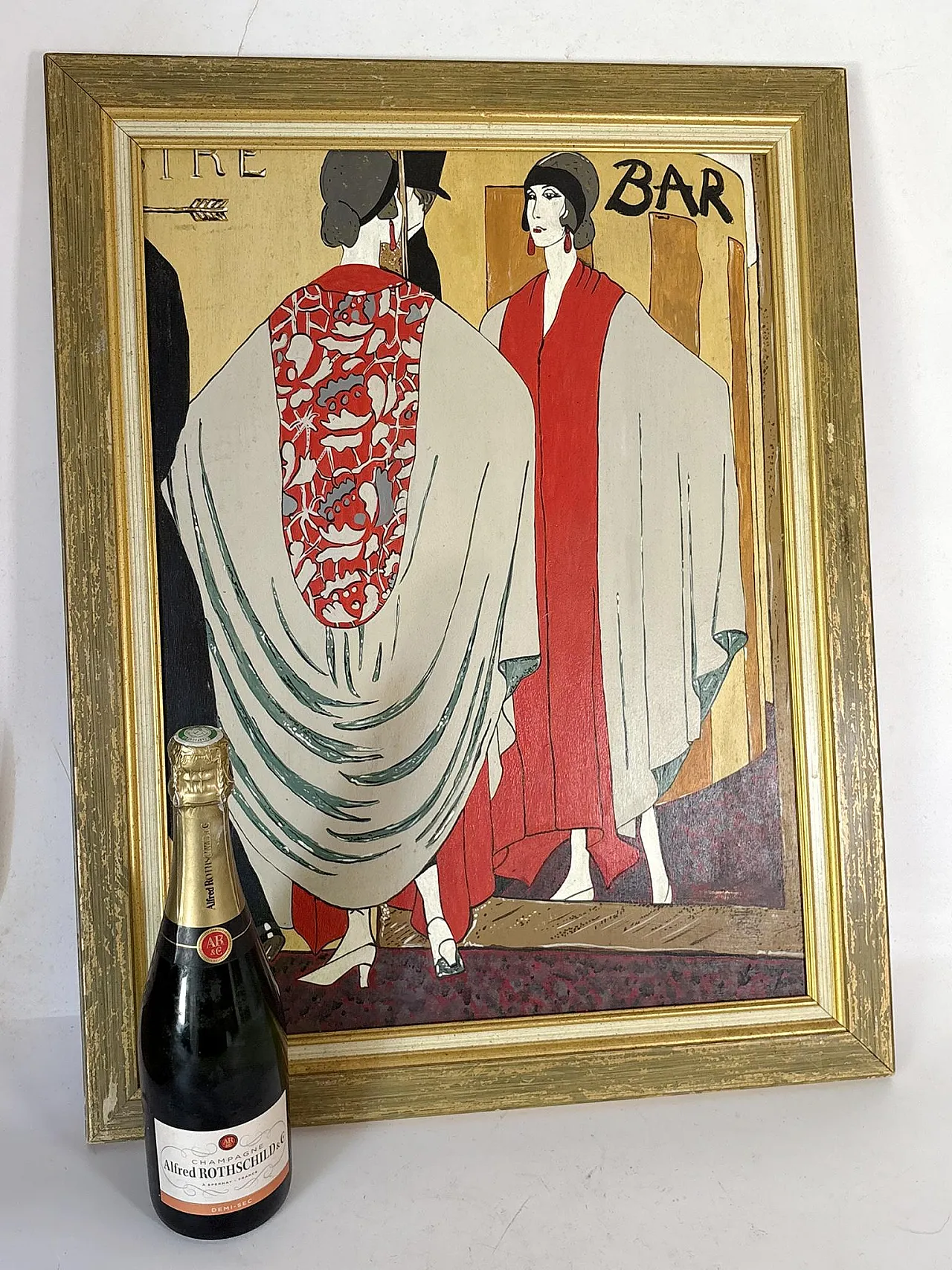 Dipinto di donna davanti allo specchio, olio su tela, '900 3
