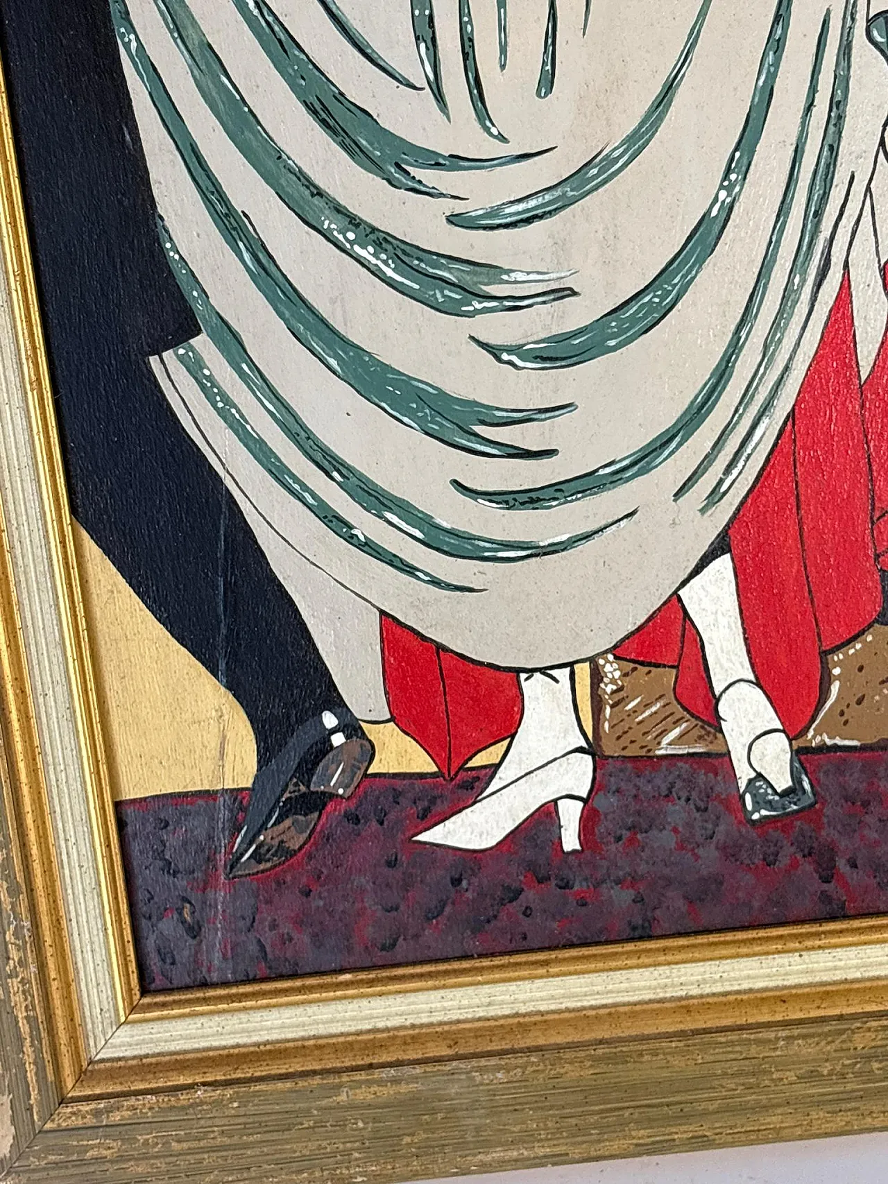 Dipinto di donna davanti allo specchio, olio su tela, '900 7