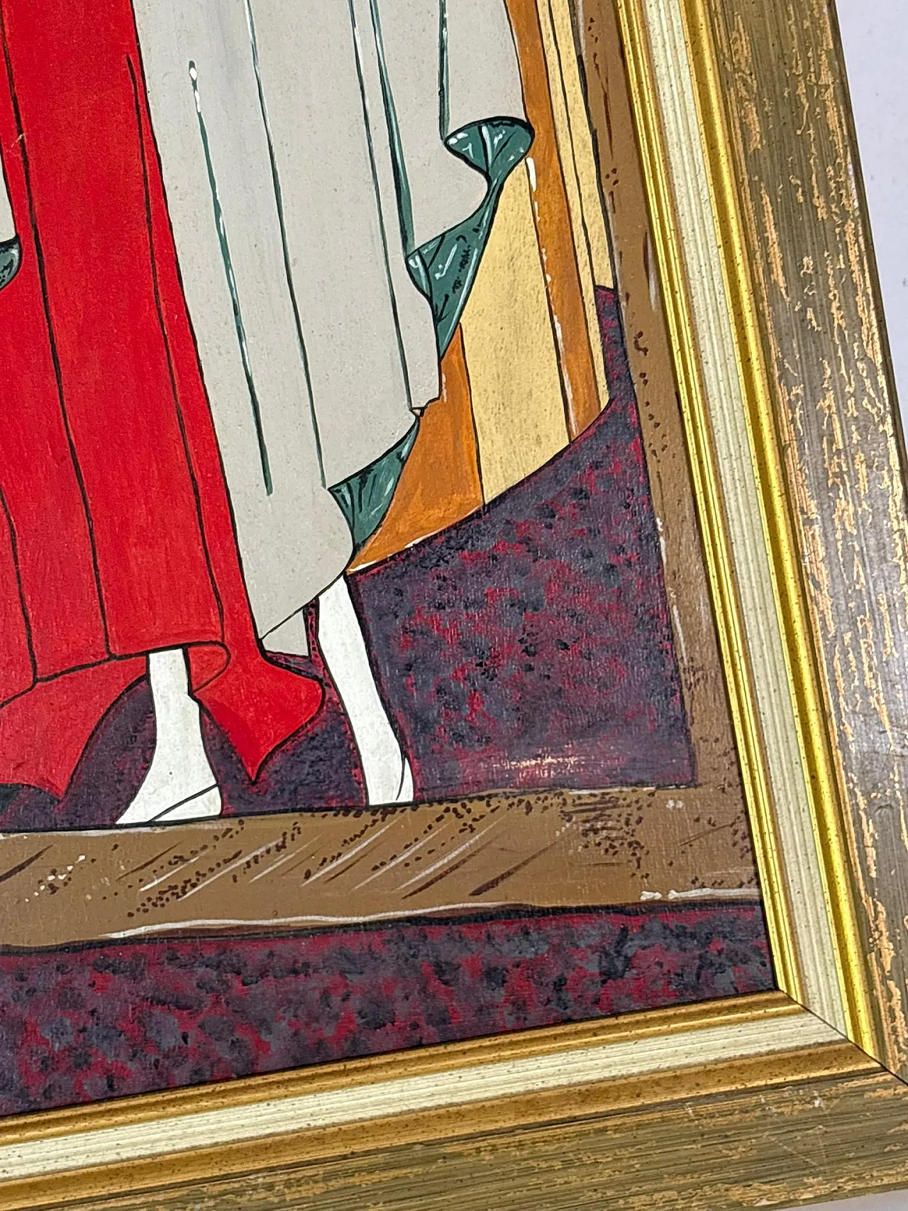 Dipinto di donna davanti allo specchio, olio su tela, '900 8