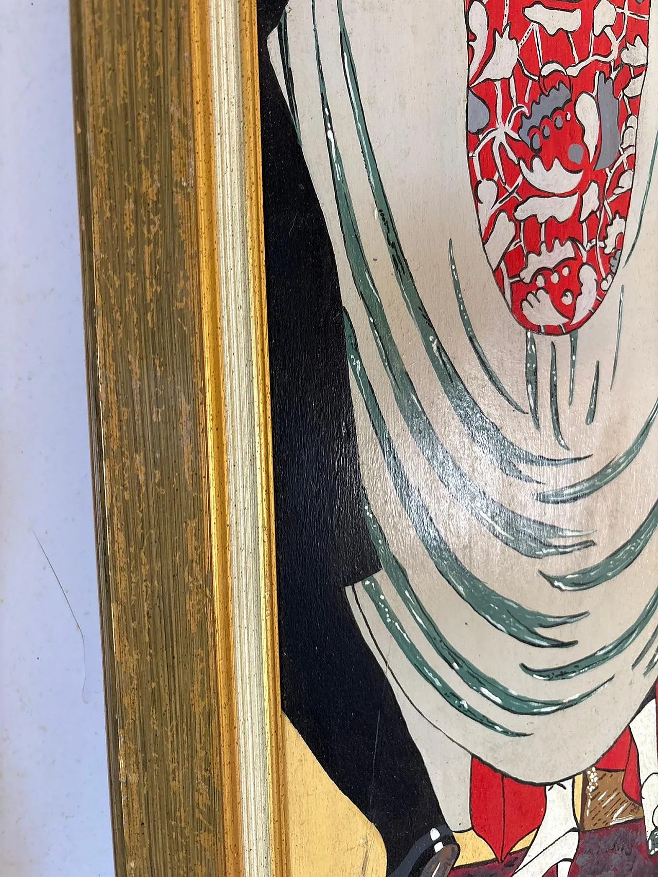 Dipinto di donna davanti allo specchio, olio su tela, '900 10
