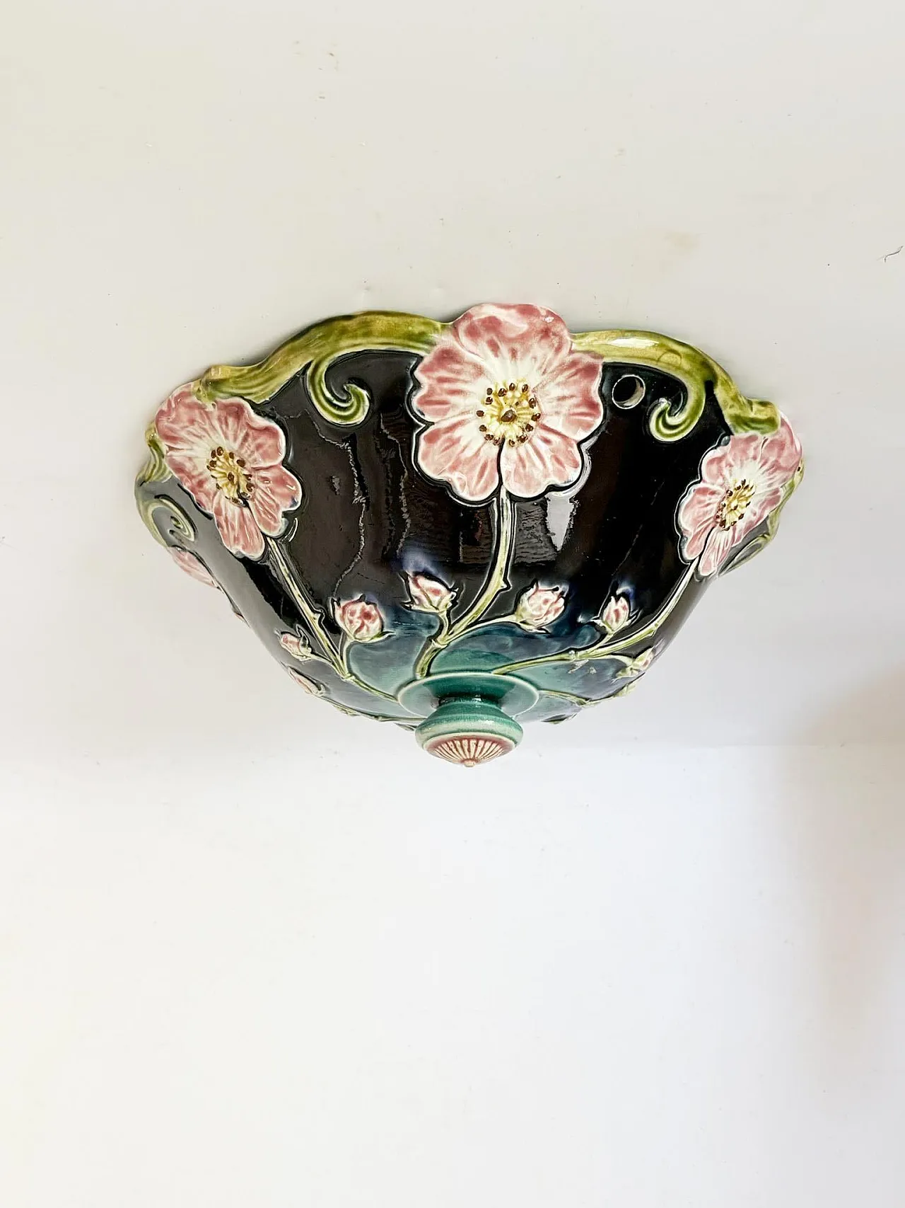 Lampada da soffitto in maiolica, '800 2