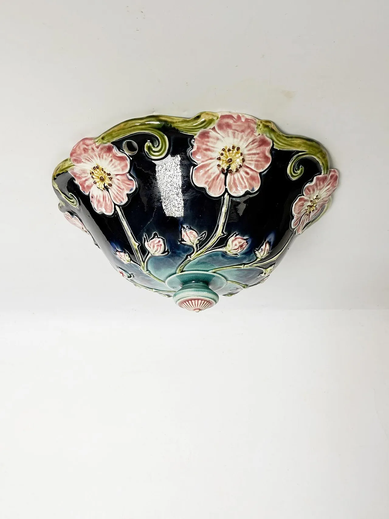 Lampada da soffitto in maiolica, '800 4