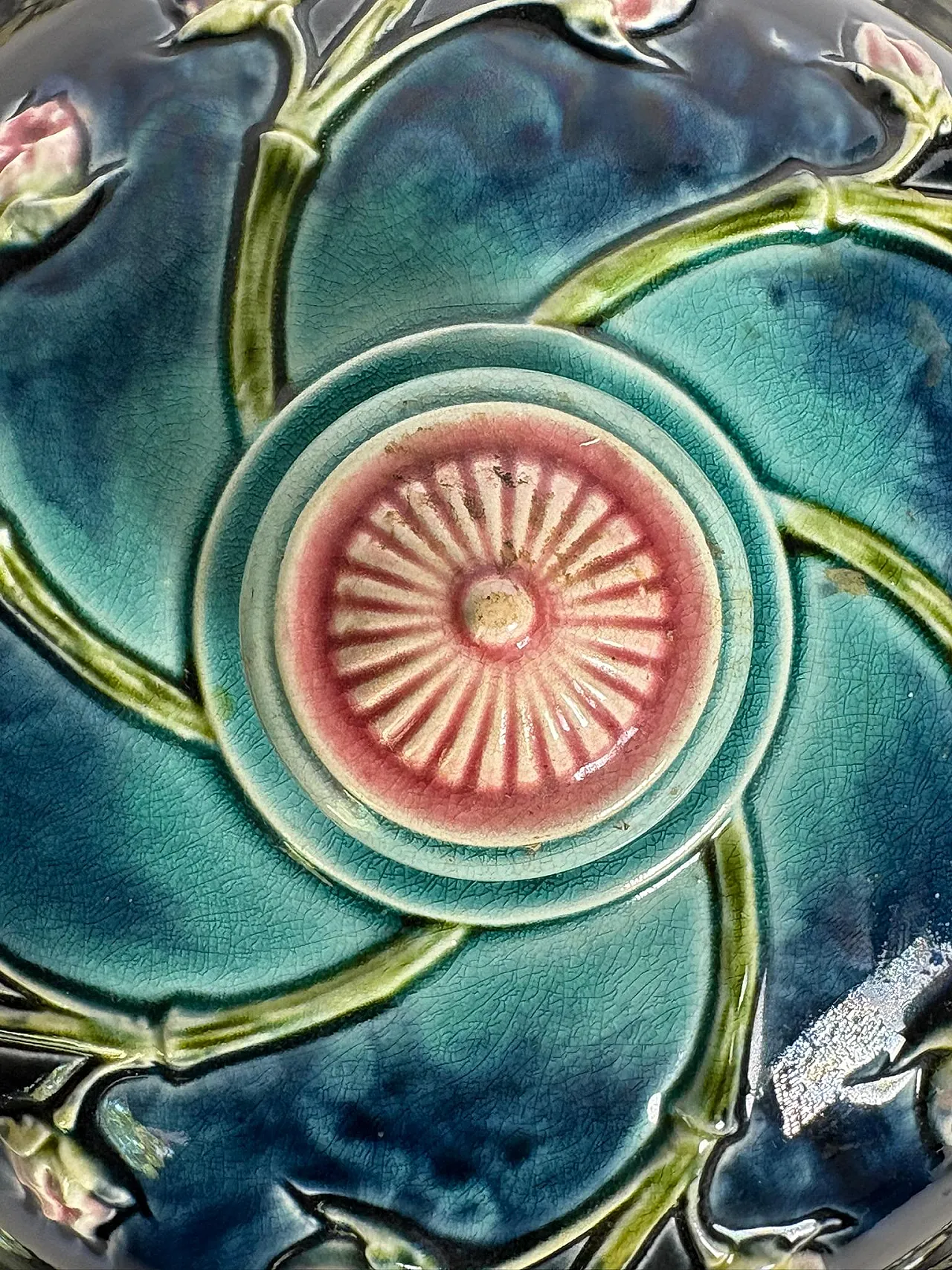 Lampada da soffitto in maiolica, '800 11