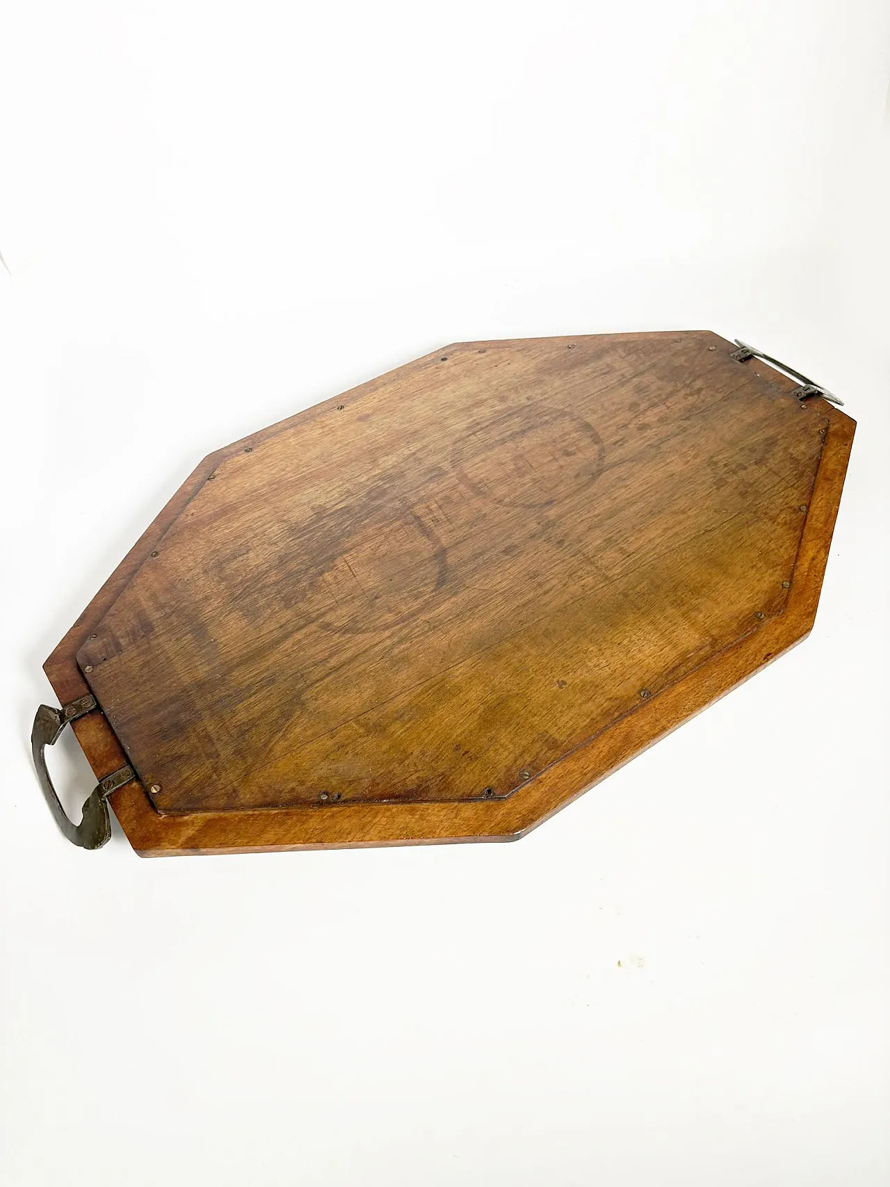 Wooden and metal tray, 20th century 9