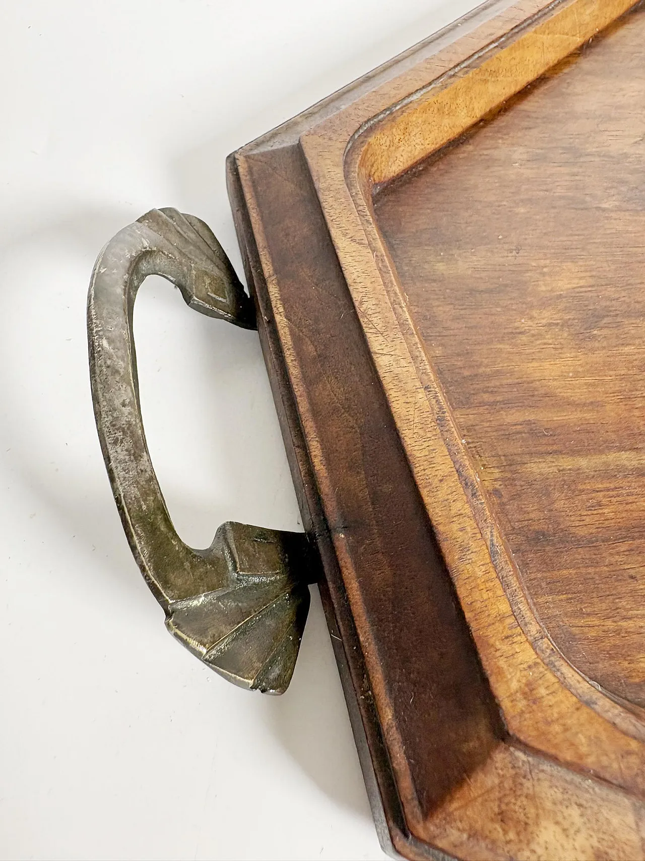 Wooden and metal tray, 20th century 10
