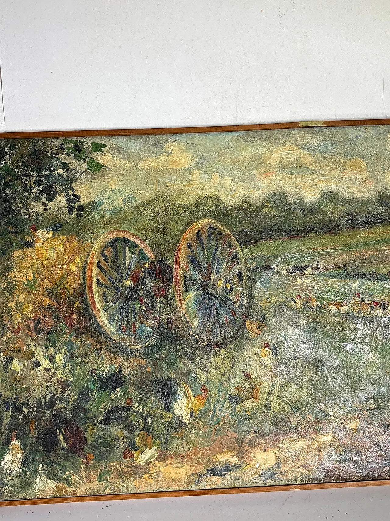 Dipinto paesaggistico firmato, olio su tela, '900 4