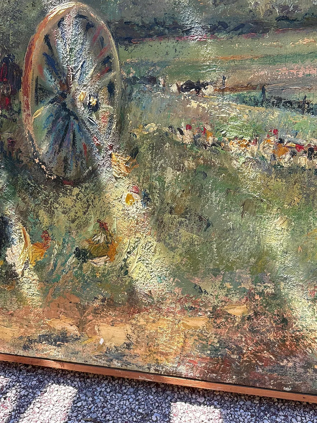 Dipinto paesaggistico firmato, olio su tela, '900 8