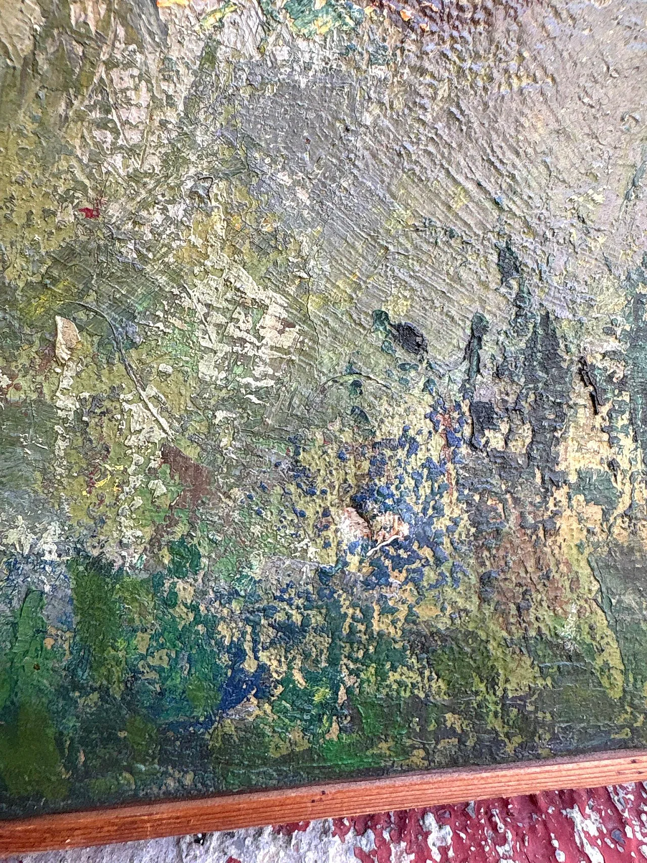 Dipinto paesaggistico firmato, olio su tela, '900 19