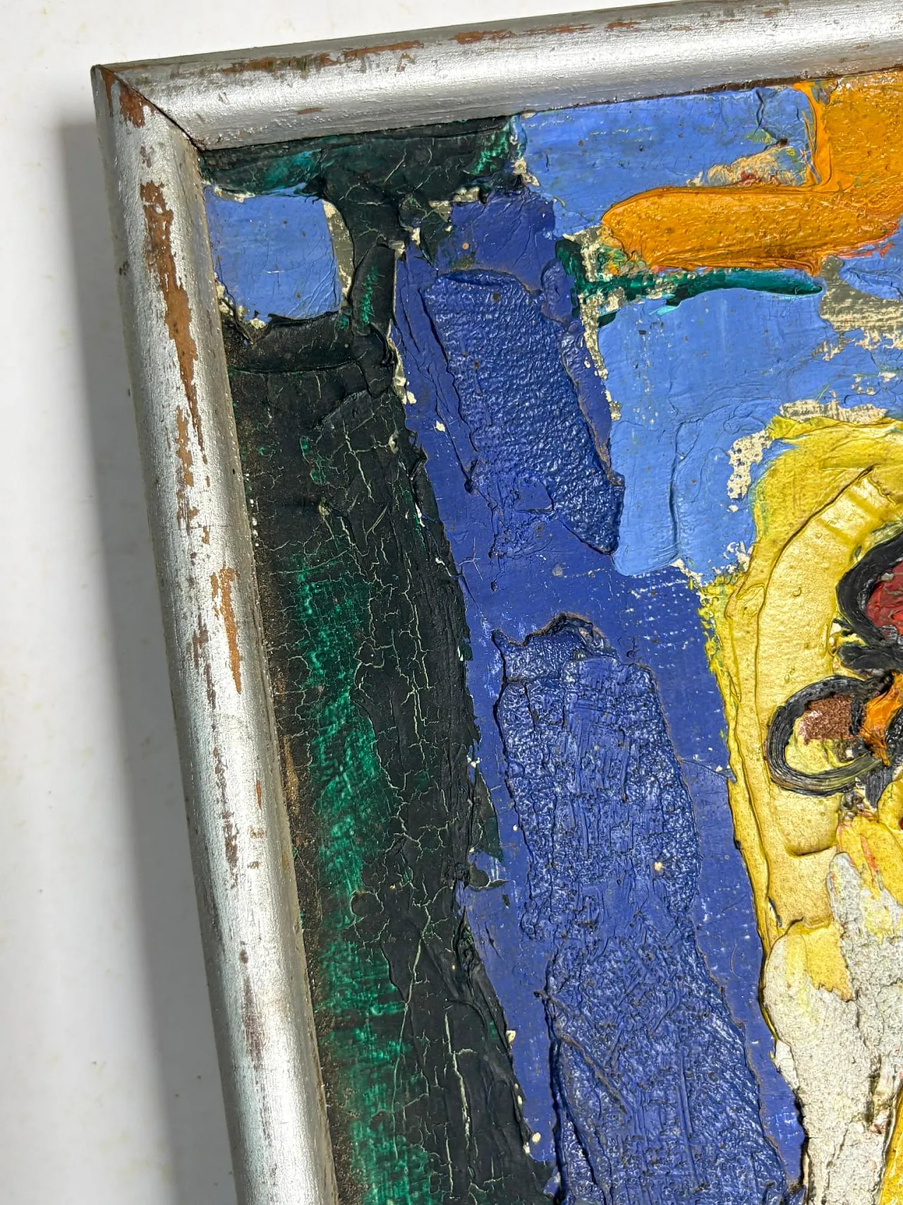 Dipinto raffigurante un uomo in piedi o un clown, olio su tela, '900 7