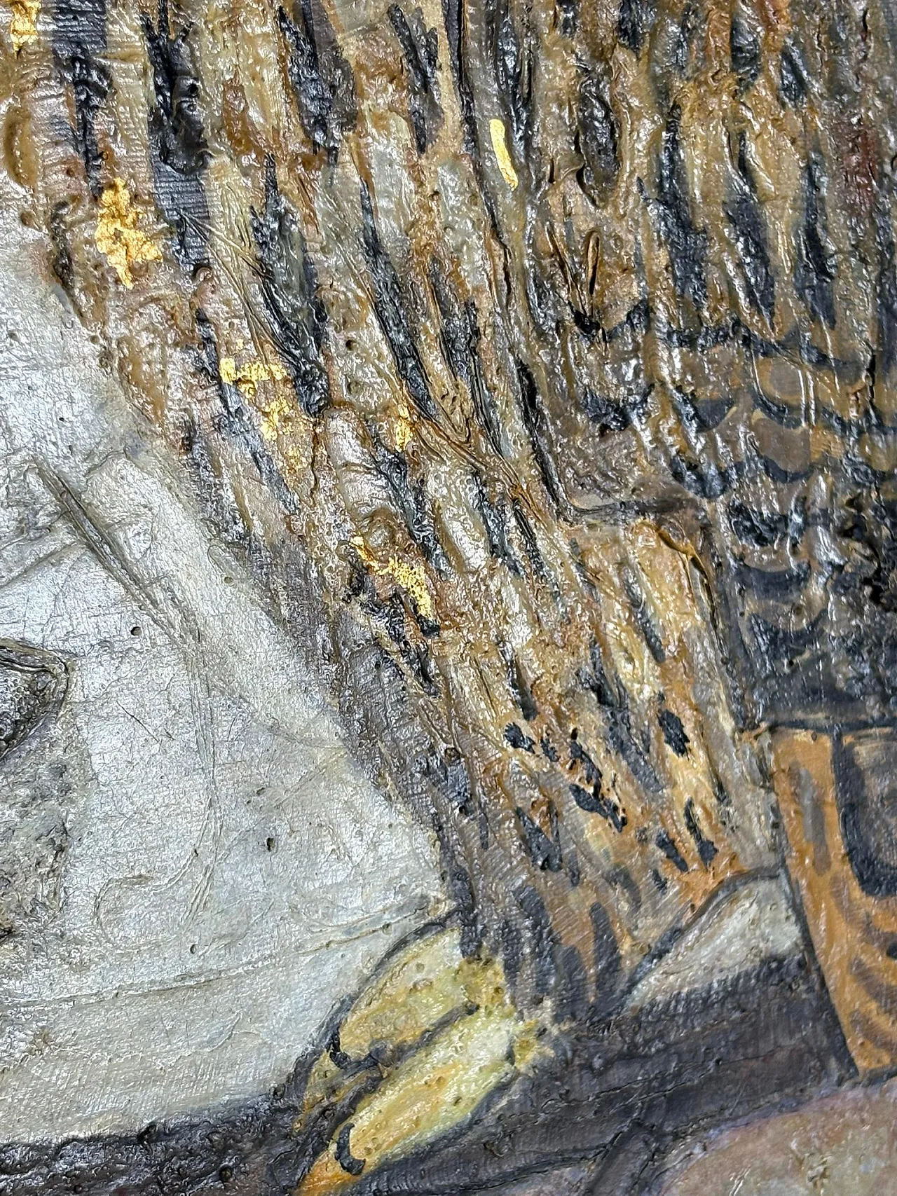 Dipinto raffigurante un gufo, olio su tela, '900 7