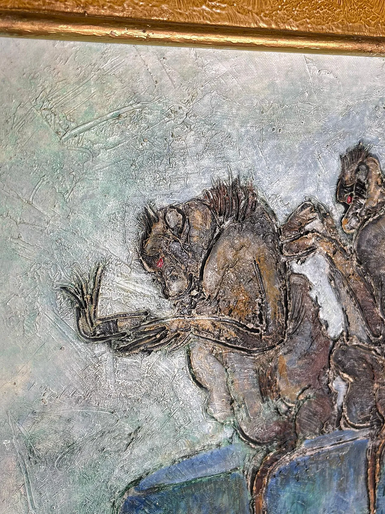 Dipinto raffigurante delle scimmie, olio su tela, '900 5