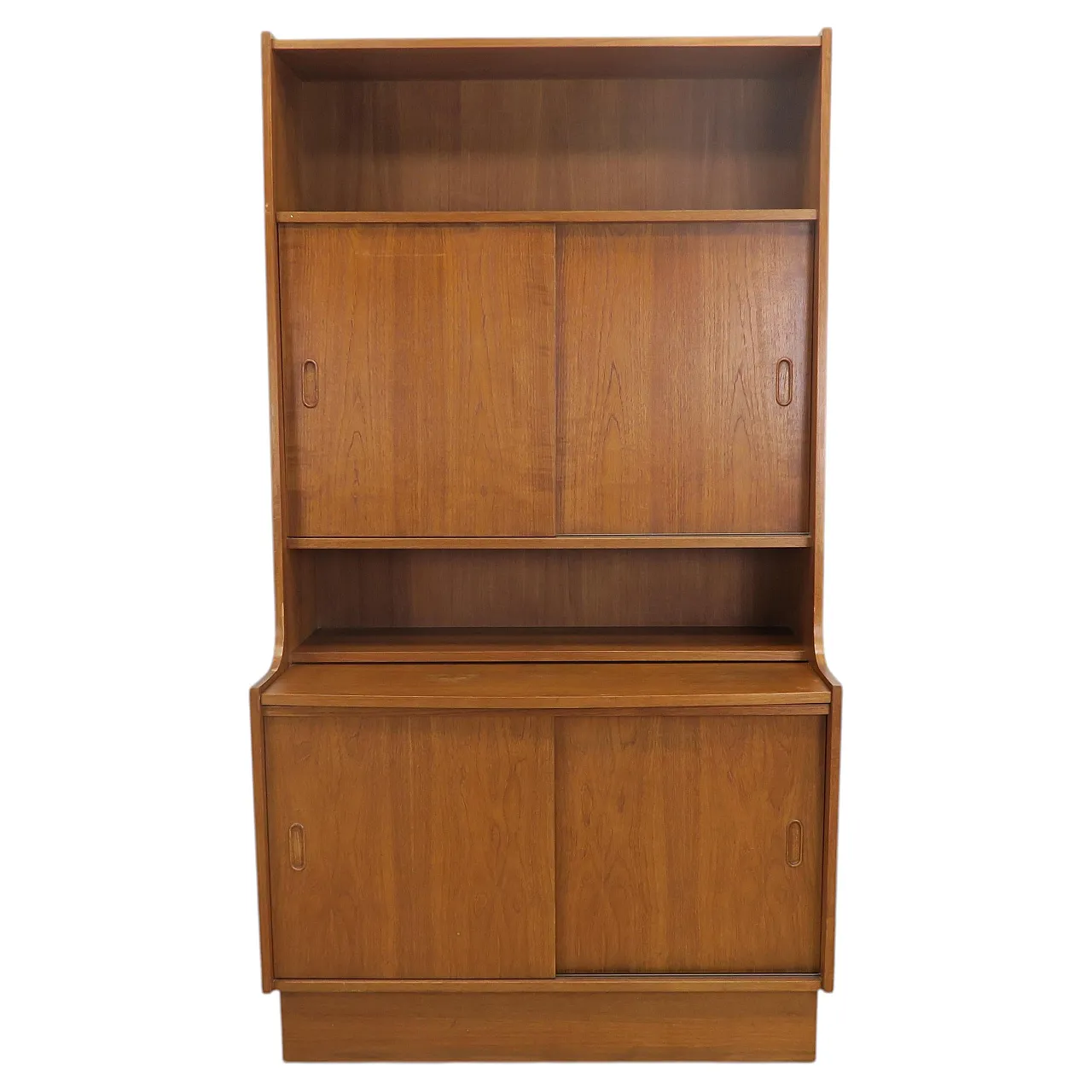 Danish teak bookcase with storage unit and shelf, 1960s 1