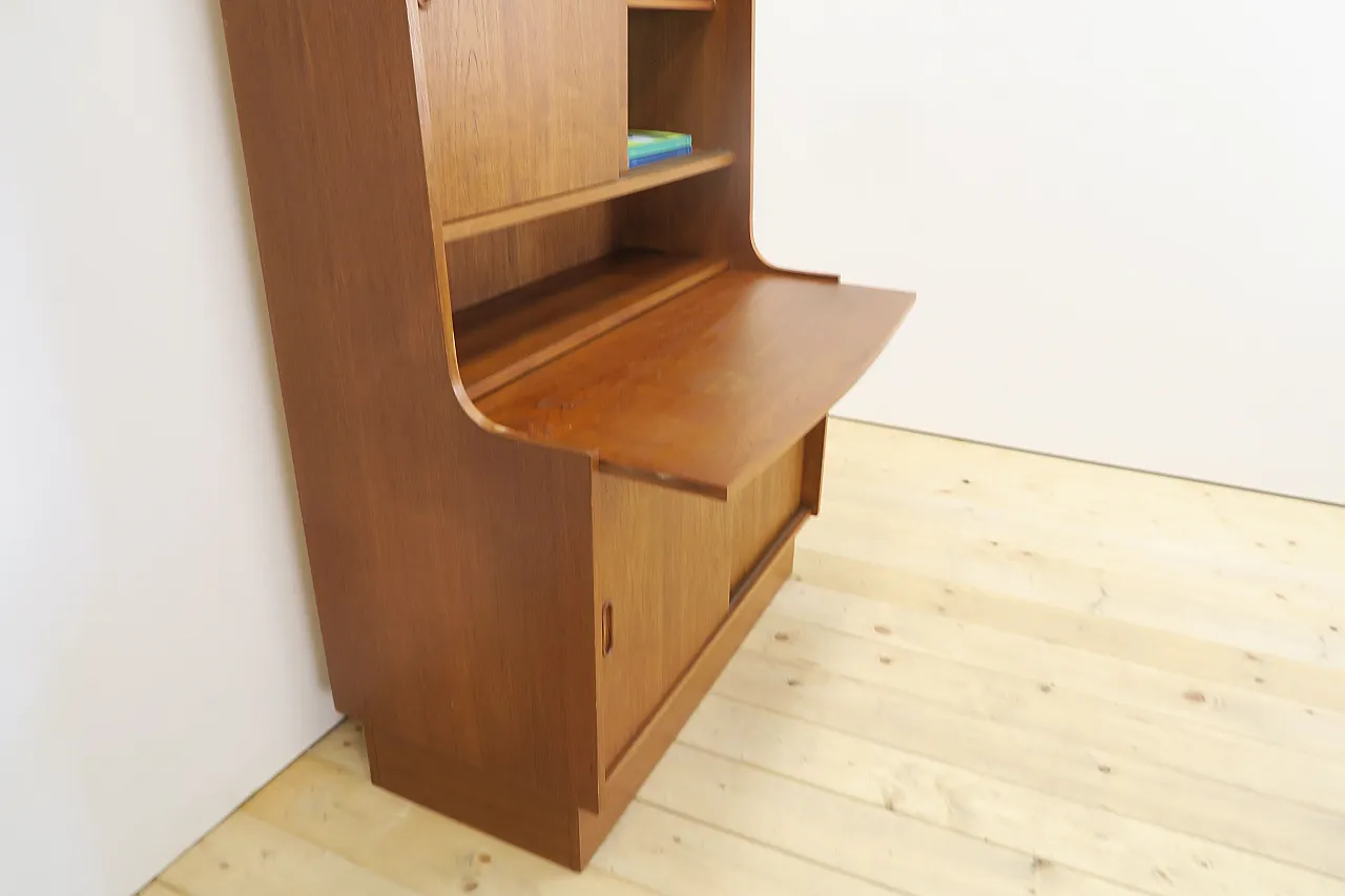 Danish teak bookcase with storage unit and shelf, 1960s 4