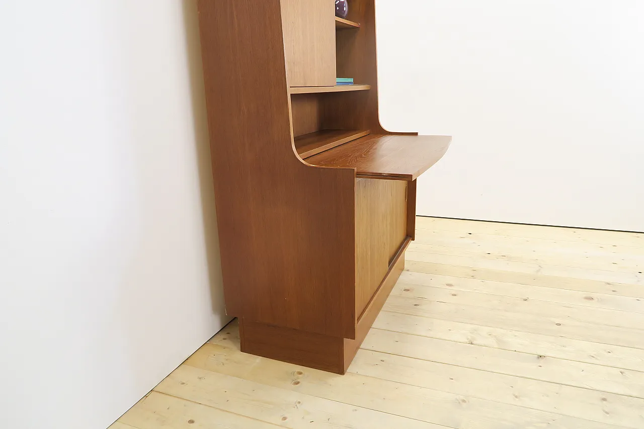 Danish teak bookcase with storage unit and shelf, 1960s 5