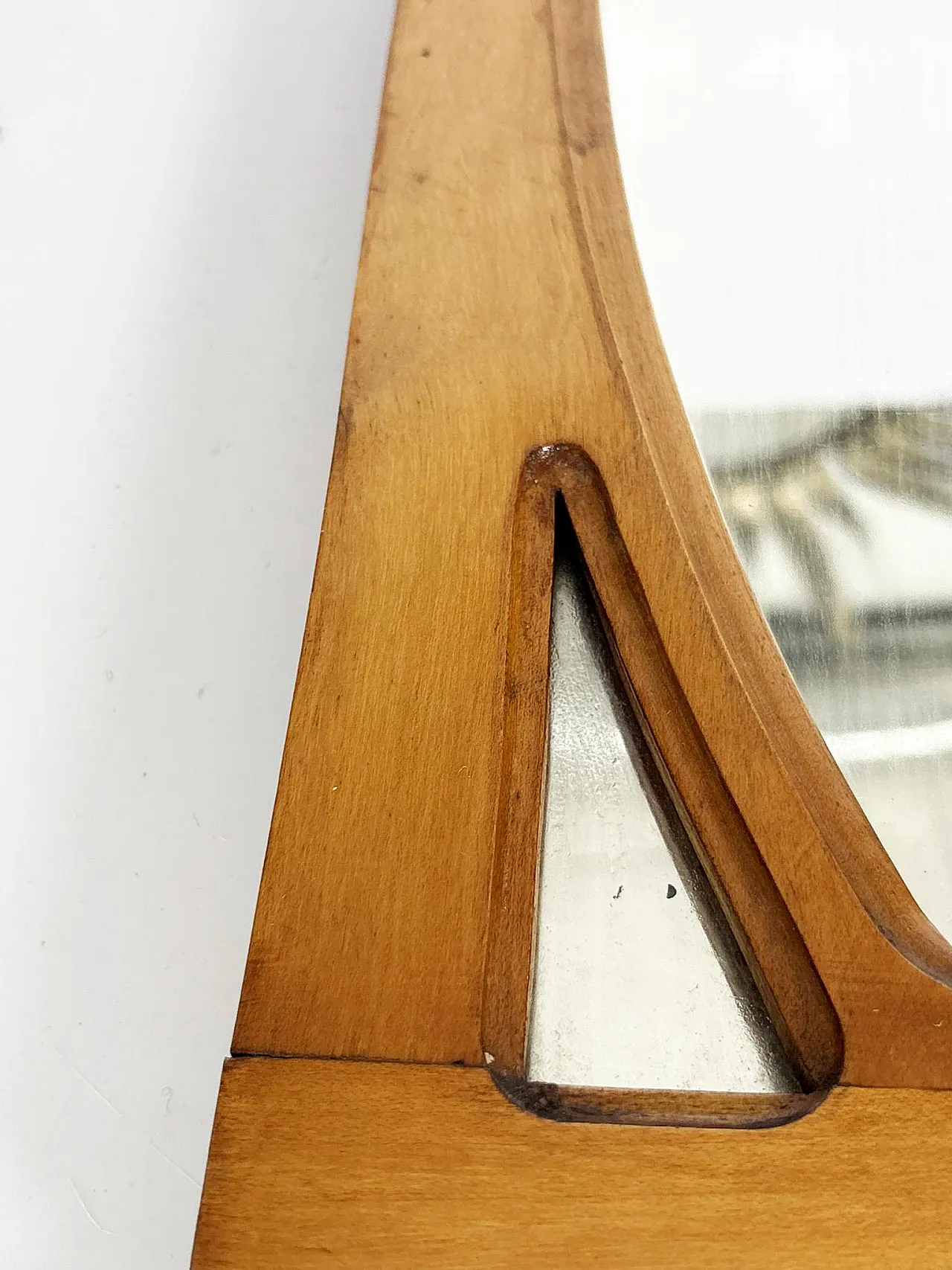 Specchio da tavolo in legno beige, anni '20 17