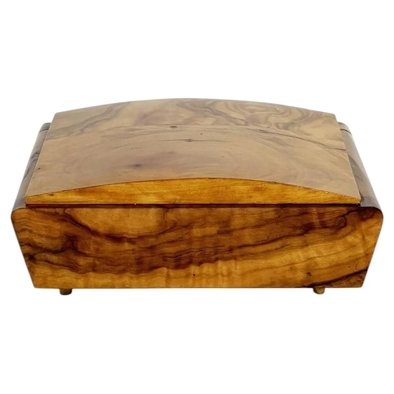 Portasigarette in legno chiaro, anni '30 1