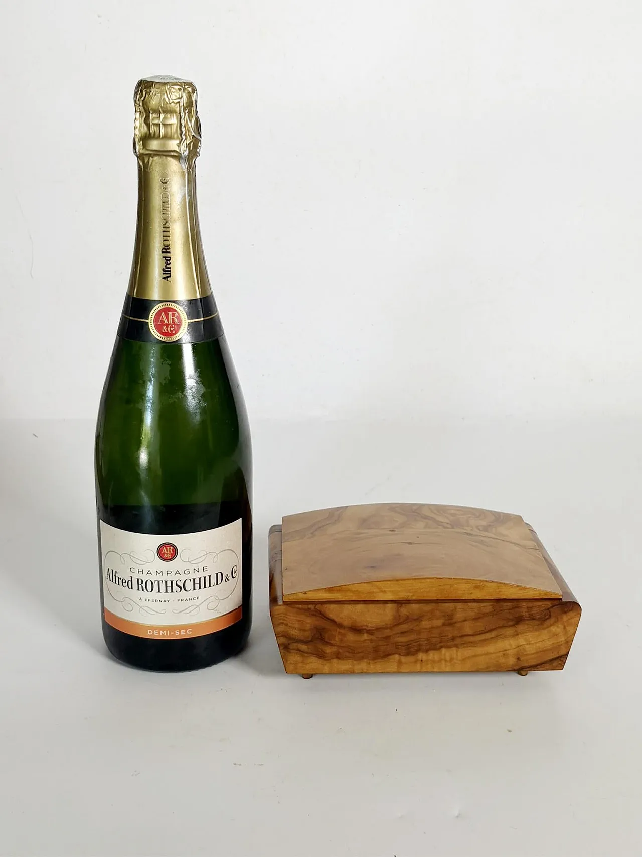 Portasigarette in legno chiaro, anni '30 3